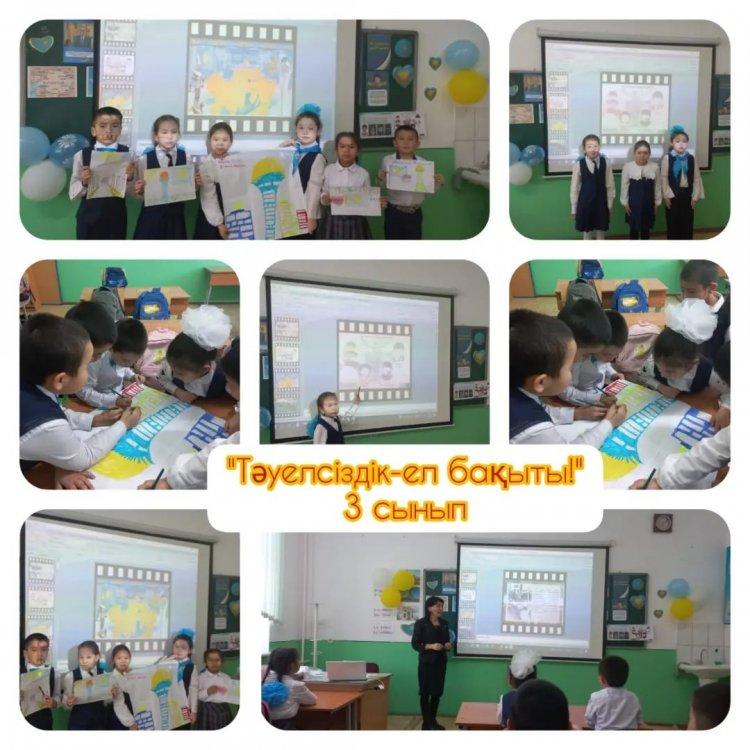 16 желтоқсан - Тәуелсіздік күніне орай жоспарланған іс-шараларға сәйкес  "Тәуелсіздік-ел бақыты" тақырыбында ашық тәрбие сағаты