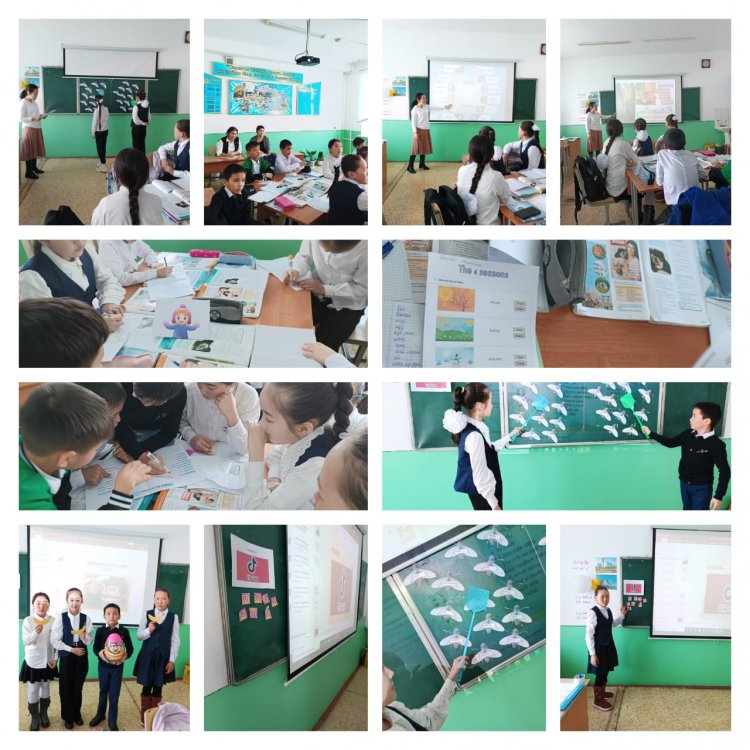 5"a"сыныптар  оқушылары арасында "Season, months and week"атты  сабақ