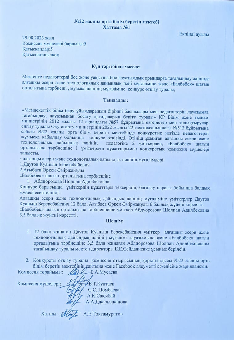 КОНКУРС ҚОРЫТЫНДЫСЫ