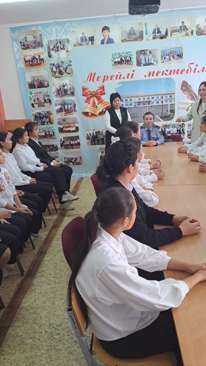 «Жыныстық тиіспеушілік сипаты бойынша қылмыстың алдын алу» тақырыбында 7-11сынып қыздарымен кездесу