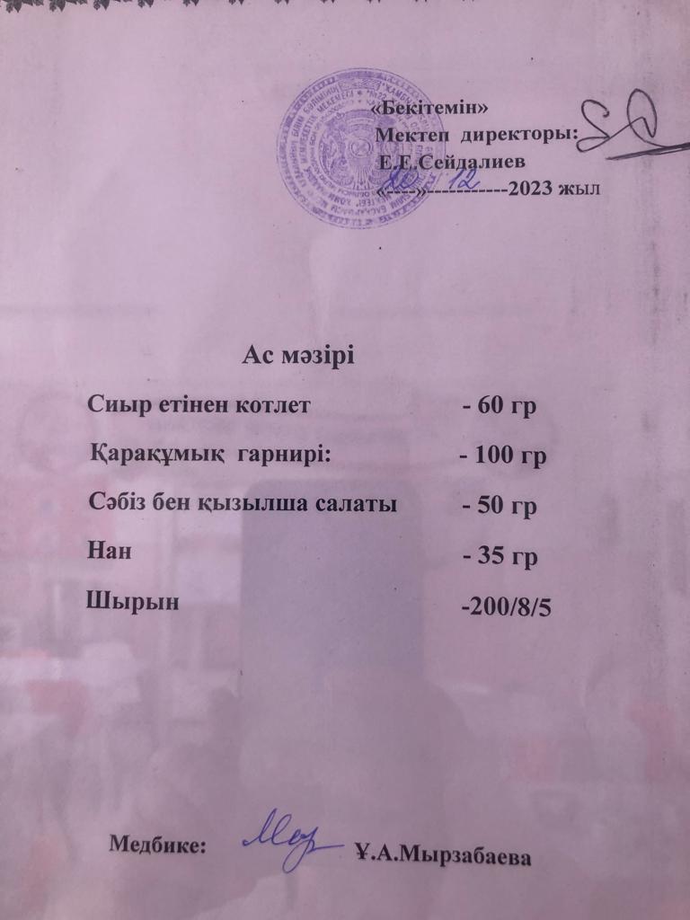 Меню