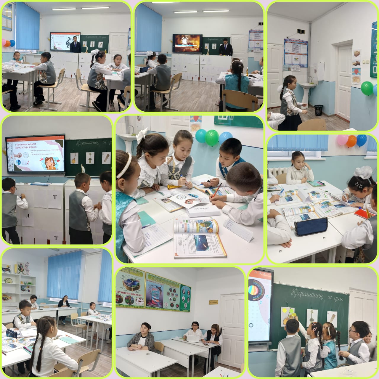 3 "А" сыныбында музыка пәнінің  мұғалімі  Шөпшекбай Д.Ұ.  "Музыка және уақыт" тақырыбында ашық сабақ өткізді.