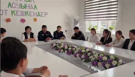 2025 жылдың 12 наурыз күні кәмелетке жасы толмағандармен және оларға қатысты жасалатын құқық бұзушылықтар мен қылмыстардың алдын-алу мақсатында жоғарғы сынып оқушыларымен кездесу өткізілді.